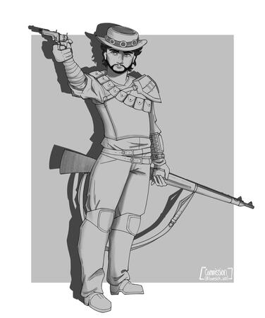 Full-body commission done for @FoxsVault on X (2025)